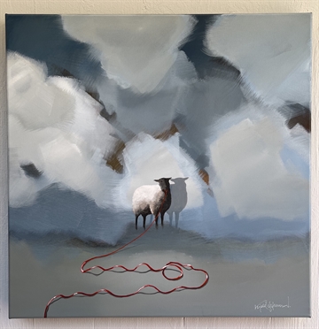 Maleri "Skyggen fra et fåret overblik"