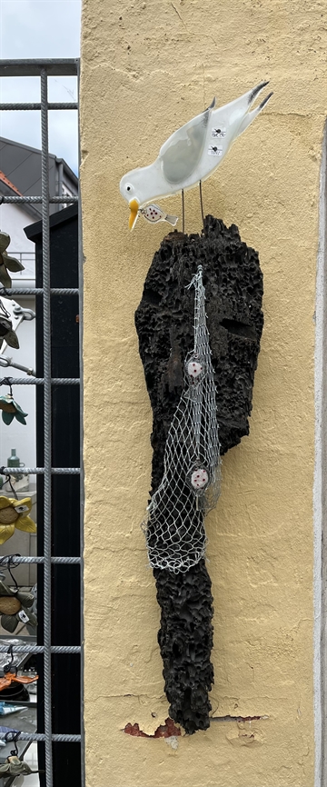 Relief af træ og glas