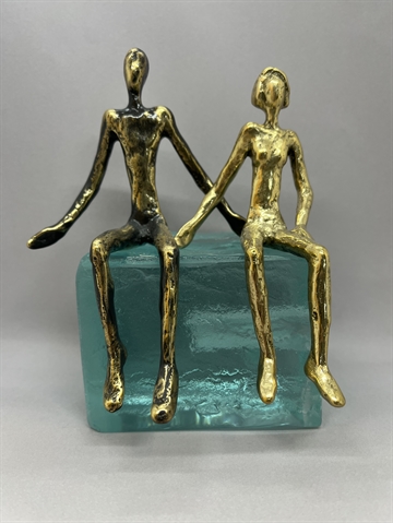 Bronzefigurer ''Sitting People'' - små
