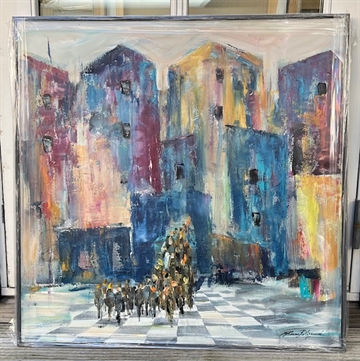 Maleri 80 x 80 cm 