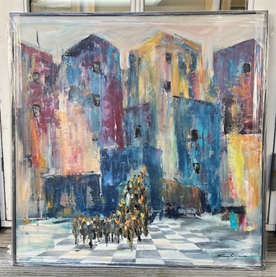 Maleri 80 x 80 cm 