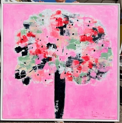 Maleri 135 x 135 cm
