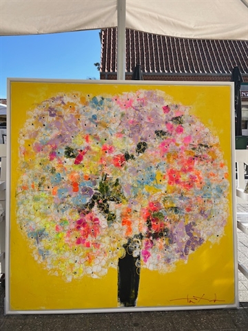 Maleri 135 x 135 cm