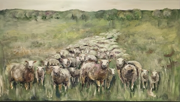 Maleri med får