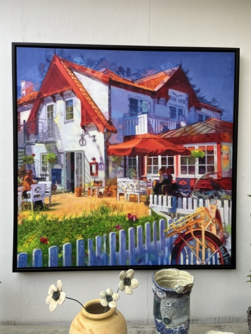 Maleri 100 x 100 cm. 