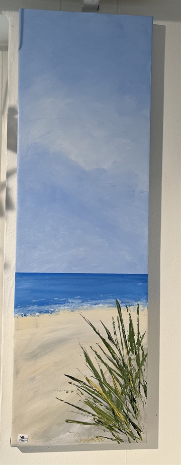 Lille maleri med strand