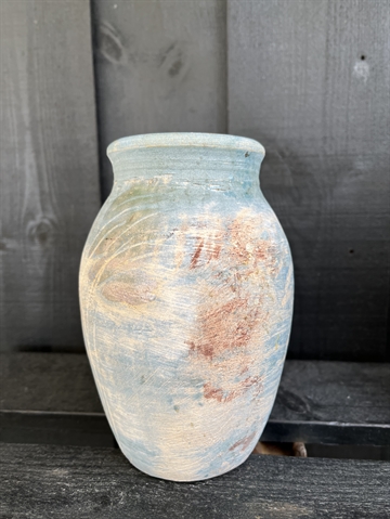 Hånddrejet keramik krukke