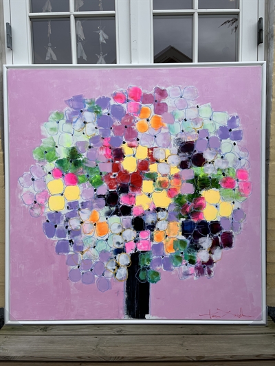 Maleri 135 x 135 cm
