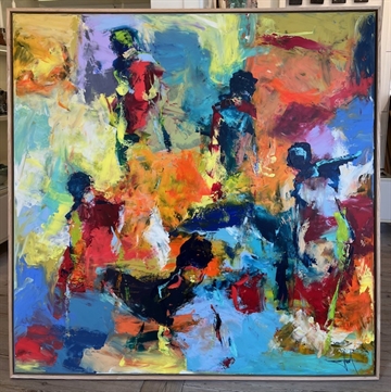 Maleri 120 x 120 cm