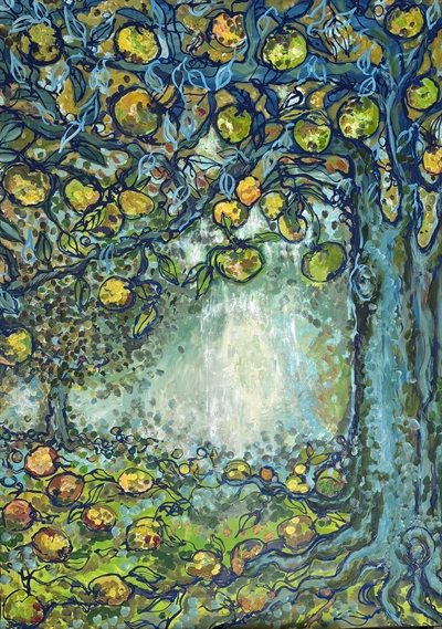 Maleri 140 x 100 cm "Applecrazy"
