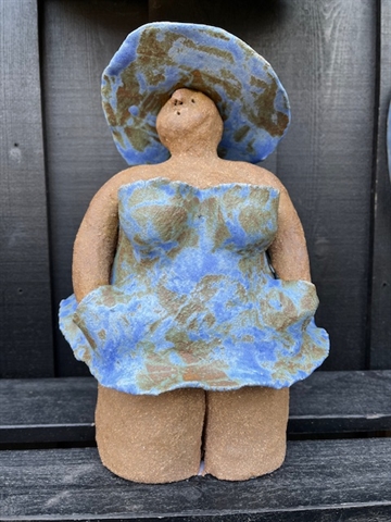 Keramik figur - Frøken Blå