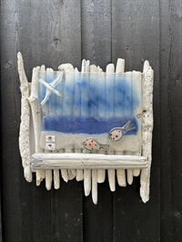 Relief - træ med glas