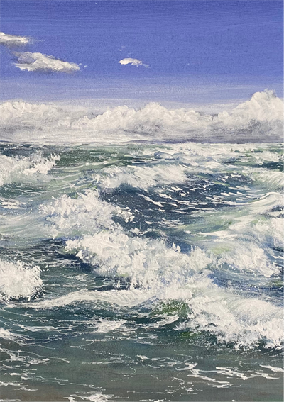 Grenen - Kunstkort i ramme af Billedkunstner Gitte Toft. 