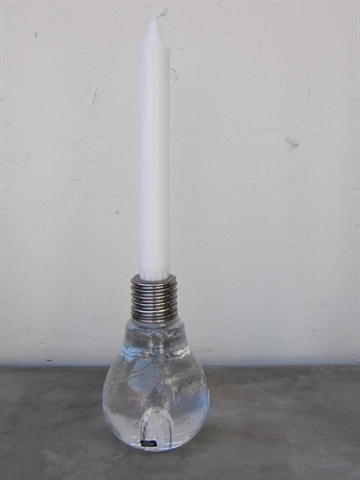 "Bulb" lysestage i klar glas