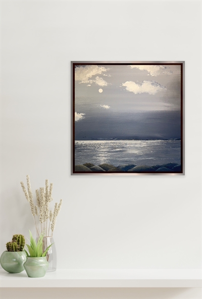 Måneopgang over Ålbækbugten - Gitte Toft